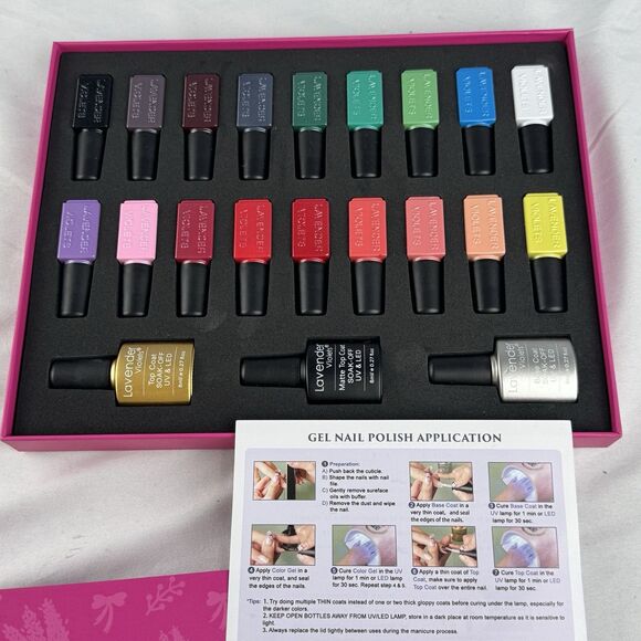 Lavender Violets Colour Your Life Professional Nail Polish Set Soak Off Gel - Picture 2 of 3